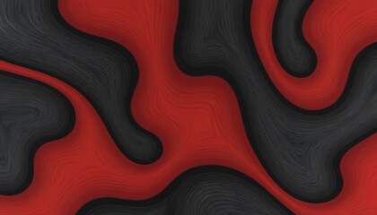 Abstract red and black wavy pattern background.