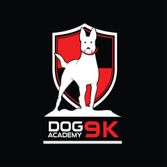 K9 DOG Unit Logo design. Police Dog Training Illustration Logo Vector