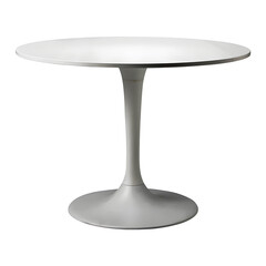 Dining table round white dining room furniture modern design interior element object isolated png illustration