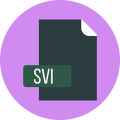 SVI File format icon rounded circle BG