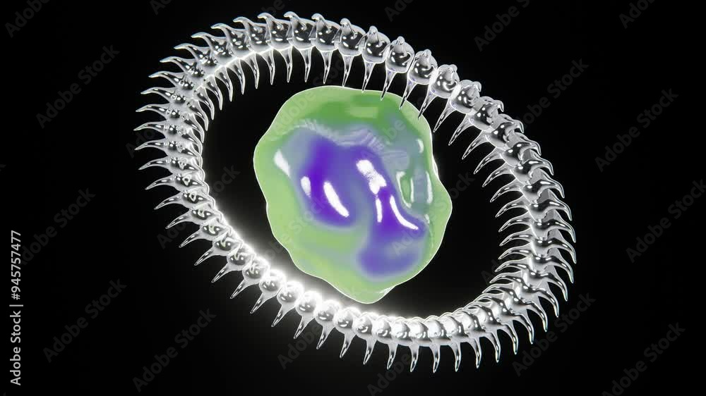 Aufkleber abstract 3d horizontal backgrounds chrome metallic liquid bubble sphere blob vibrant gradient shiny 