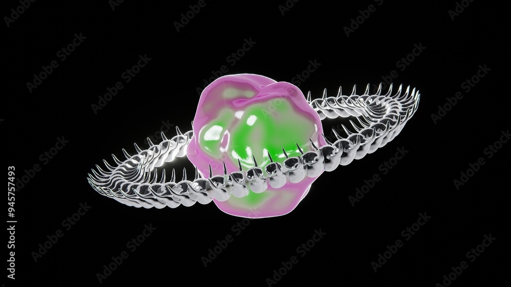 Aufkleber abstract 3d horizontal backgrounds render illustration chrome metallic liquid bubble sphere blob vib