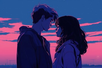 Couple anime adult blue.