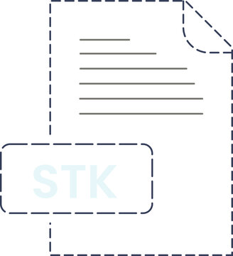 STK icon black rounded dashed outline