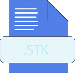 STK File extension icon fill and bebes writting