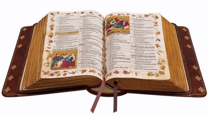 An inspiring image of an open bible with mountainous sunrise in the background, illustrating new beginnings