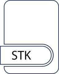 STK File format icon black outline and light color