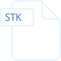 STK File format icon rounded shapes outline