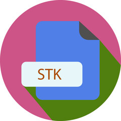 STK File icon fill rounded corners bold outline