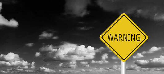 danger,caution,Hurricane Idalia warning sign against a powerful stormy background with copy space. Dirty and angled sign with cyclonic winds add to the drama.hurricane season sign on cloudy background