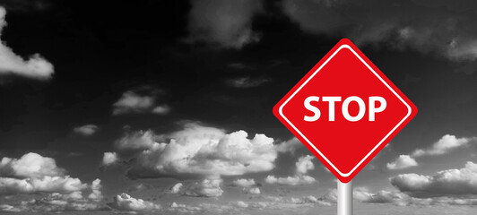 stop stop warning sign, warning sign