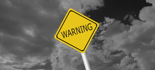 danger,caution,Hurricane Idalia warning sign against a powerful stormy background with copy space. Dirty and angled sign with cyclonic winds add to the drama.hurricane season sign on cloudy background