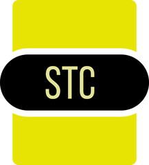 STC File extension icon rounded and color fill
