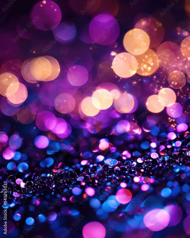Poster a vibrant array of colorful bokeh lights creating a mesmerizing abstract background with sparkles an