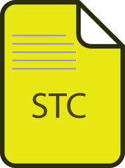 STC File icon fill and outline rounded corners