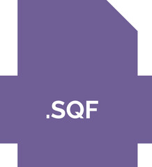 SQF File extension icon fill crisp corners with symbol
