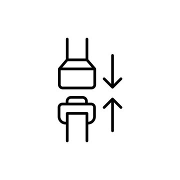 recommend clip art: Seatbelt outline icons, minimalist vector illustration ,simple transparent graphic element .Isolated on white background