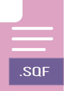 SQF File format icon outline and fill