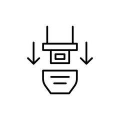 Seatbelt outline icons, minimalist vector illustration ,simple transparent graphic element .Isolated on white background