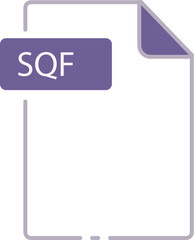 Obraz premium SQF File format minimal icon outline
