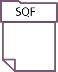 SQF File format minimal icon with thick outline