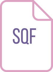 SQF File icon fill rounded corners bold outline