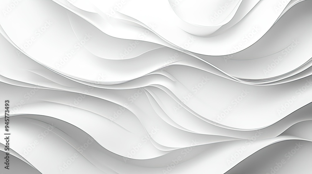 Poster white overlapping paper layers creating a 3d abstract background with a clean and modern look.
