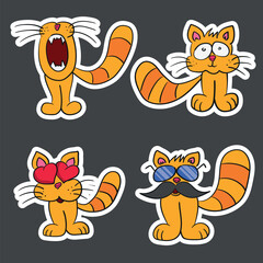 Emotional, cute, striped, orange cats