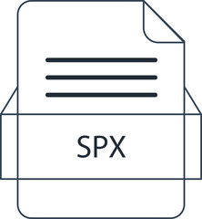 SPX File icon black outline