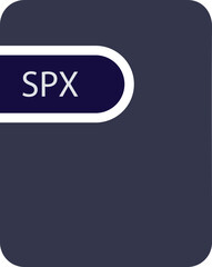 SPX File icon black fill and empty for symbol