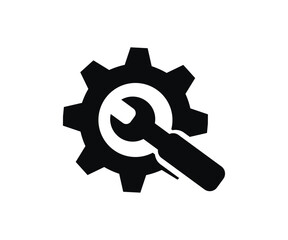 Service icon. Wrench glyph icon. Settings and repair, service sign vector design and illustration. 