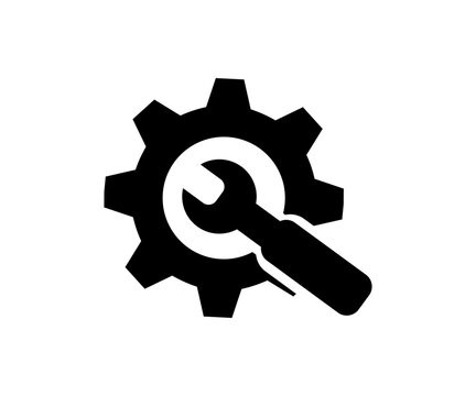 recommend clip art: Service icon. Wrench glyph icon. Settings and repair, service sign  illustration on transparent background. 
                    