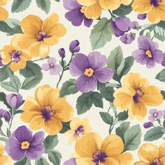 Obraz premium vintage seamless floral pattern, wallpaper, textile print pattern