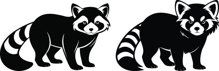  red panda silhouette vector illustration  