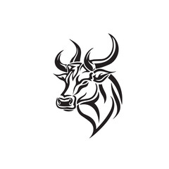 Cow Head Logo Images stock image vector isolated on white background