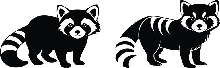  red panda silhouette vector illustration   © Tanvir