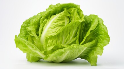 A vibrant and close-up shot of fresh green lettuce with vividly detailed textures, perfect for showcasing fresh produce and healthy eating in a visually appealing way.