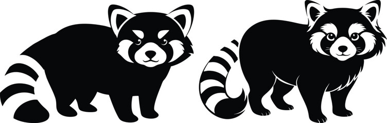  red panda silhouette vector illustration  