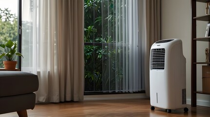 portable air conditioner or mobile air cooler in modern.generative.ai