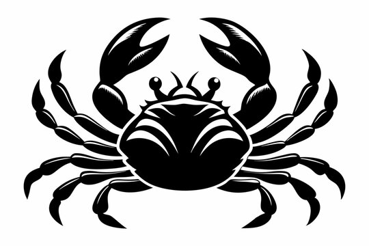 recommend clip art: Crab Silhouette Vector art illustration