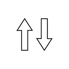 Up and down arrows icon vector .