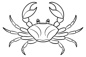 Crab Silhouette Vector art illustration