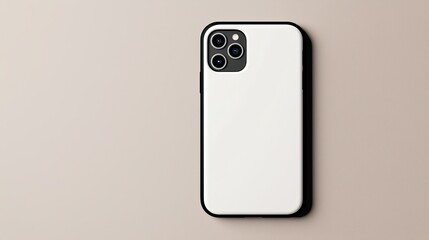 A minimalist laptop screen mock-up with a blank webpage, set against a clean, uncluttered desk