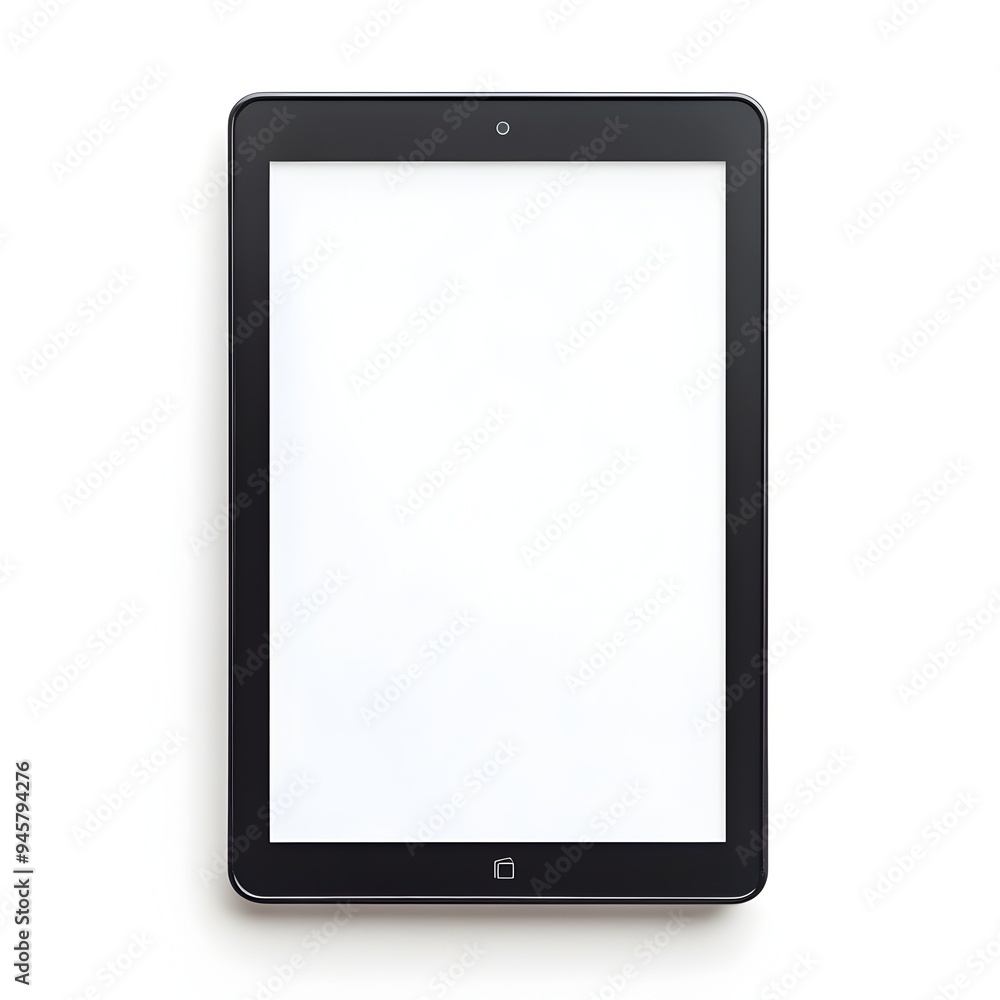 Poster blank digital tablet device with white background for app or software presentation