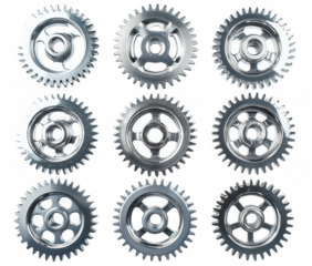 Shiny Silver Gears