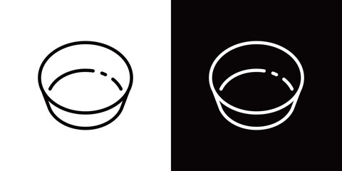 桶のシンプルなラインアイコン