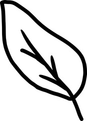 leaf outline. vector illustration for decoration and coloring.