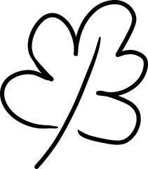 leaf outline. vector illustration for decoration and coloring.