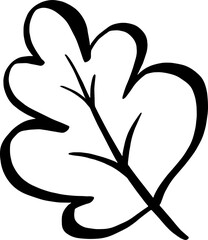 leaf outline. vector illustration for decoration and coloring.
