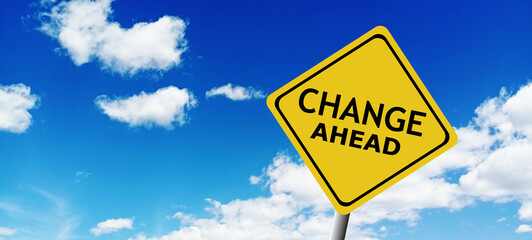 Change Ahead text quote, concept background